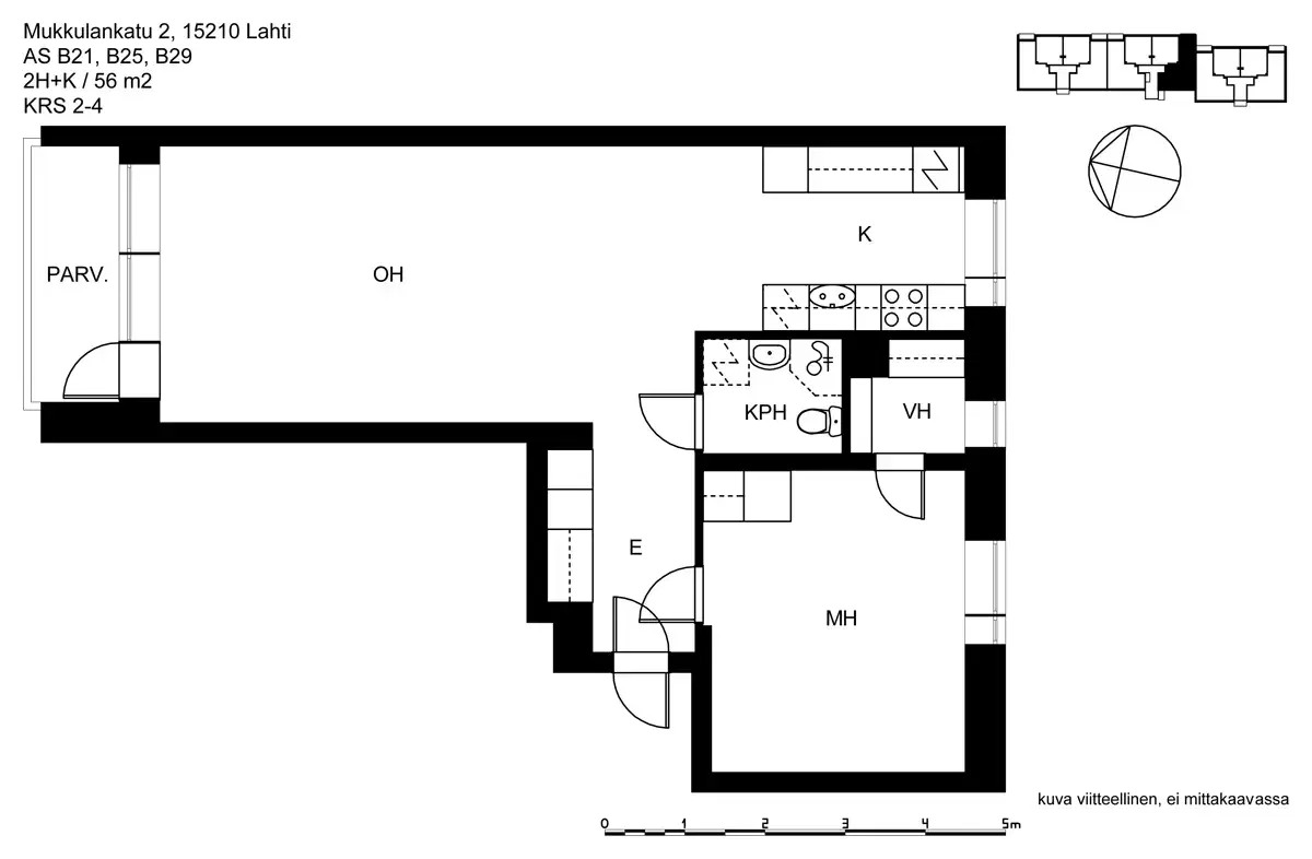 2h+k 56,0 m², mukkulankatu 2, 4, 6, 8, 10, 12 lahti