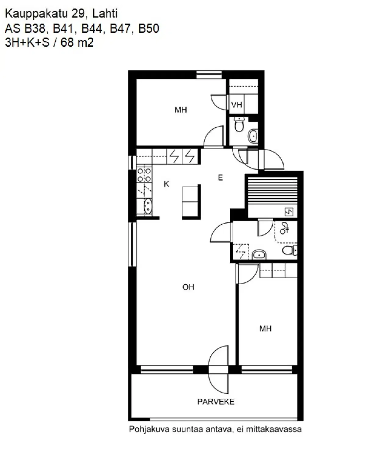 3h+k+s 68,0 m², kauppakatu 29 lahti 1
