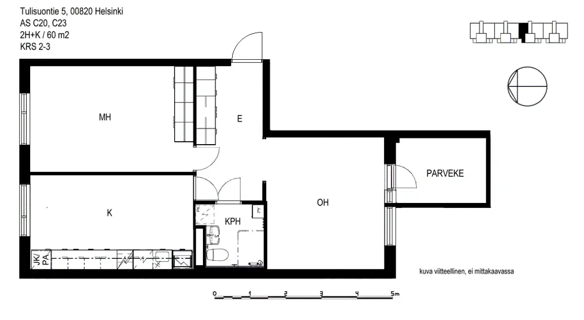 2h+k 60,0 m², tulisuontie 5 helsinki 1