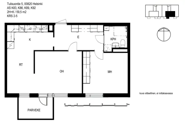 2h+k 59,5 m², tulisuontie 5 helsinki 3